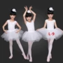 Ngày thiếu nhi Trang phục thiếu nhi Little Swan Dance Váy Cô gái Váy múa ba lê Trắng Gạc Tutu Trình diễn trang phục - Trang phục đầm đẹp cho be gái 7 tuổi