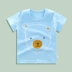 Trẻ em ngắn tay T-Shirt cotton mẫu giáo quần áo lớp quần áo trẻ em gái bé nửa con lợn nhỏ Peggy quần áo trẻ em cô gái