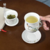 Vui vẻ sứ tách trà gốm hộ gia đình Trung Quốc cốc lọc với nắp văn phòng họp cup Jingdezhen nhiệt độ cao cốc món quà Tách