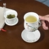 Vui vẻ sứ tách trà gốm hộ gia đình Trung Quốc cốc lọc với nắp văn phòng họp cup Jingdezhen nhiệt độ cao cốc món quà