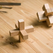Cabin Luban khóa lỗ khóa trí thông minh bằng gỗ đồ chơi Lu Ban knot