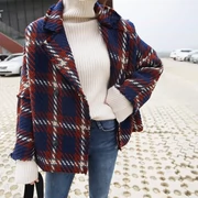 Ngắn người đàn ông áo len 2017 mùa đông Hàn Quốc retro kẻ sọc áo len ngắn dày houndstooth phù hợp với