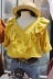 2018 mùa hè mới thời trang Hàn Quốc phiên bản của hoang dã V-Cổ xù nút ngắn tay áo sơ mi nữ casual shirt top