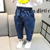 Quần jeans bé gái mùa thu 2019 mới quần trẻ em Hàn Quốc 3 tuổi 4 quần gas bé gái nước ngoài - Quần jean Quần jean