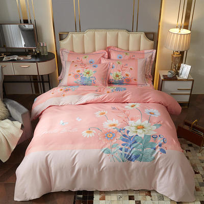 全棉四件套100%纯棉三件套被套床单床笠款1.8m床2米床上用品4件套