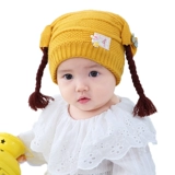 Детская демисезонная шерстяная зимняя хлопковая шапка для раннего возраста для принцессы для девочек для новорожденных
