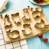 DIY phim hoạt hình handmade hộp sọ bé 10 miếng đặt inox động vật bánh quy bé thực phẩm bổ sung bánh khuôn
