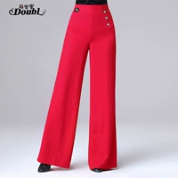 (Три пряжки впереди) Женские брюки красные тонкие модели