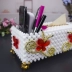 Handmade DIY Đính cườm Hoàn thành Bướm Double Flying Tissue Tissue Bàn ăn Trang trí Đa năng Hộp lưu trữ Hộp Bơm - Trang trí nội thất