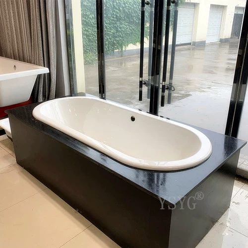 Ysyg1.5/1,7 метра инкрустированная встроенная чугунная ванна в ванне с плоской плоской