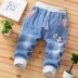 Trai denim cắt quần mỏng quần short trẻ em mùa hè 2018 mùa hè phần mỏng quần trẻ em trong các trẻ em lớn 7 quần váy trẻ em hàn quốc Quần jean