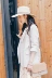Chic nhỏ phù hợp với áo khoác mùa thu 2018 new ngắn trắng phù hợp với retro nữ phần mỏng Hong Kong hương vị ins giải trí áo khoác nữ cao cấp Business Suit