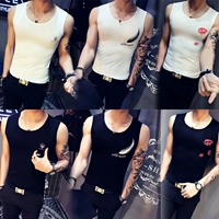 Thanh niên vest nam cotton Slim-shirts Hàn Quốc phiên bản của xu hướng của mùa hè junior học sinh trung học thể thao không tay mồ hôi vest áo ba lỗ tập gym