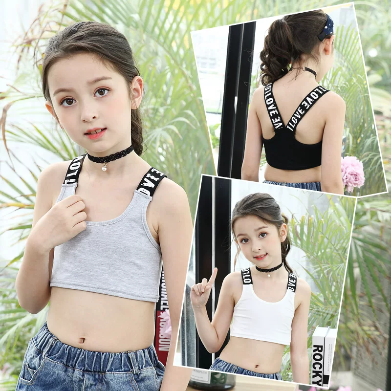 Children's yoga clothing, sports elastic vest, tube top, for teenagers, lifting effect, for running