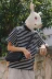 Rabbit Xiansen nam 2019 hè mới sọc đại học gió tay ngắn nam áo POLO in ve áo Paul T-shirt - Polo áo polo có cổ Polo