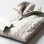 Ý kinh doanh dày ấm ấm cashmere mùa đông nam nửa cao dây kéo áo len cashmere DAZ365 sơ mi nam đẹp