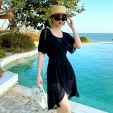 Купальник, длинный раздельный комплект, большой размер, по фигуре, 3 предмета, популярно в интернете, высокая талия