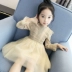 Váy bé gái mùa thu 2019 Váy xòe mới ở trẻ lớn Quần áo trẻ em Hàn Quốc Váy bé gái - Váy váy ren dễ thương bé gái Váy