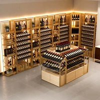 Красное вино шкаф на полку вина коммерческий творческий творческий винный полка ретро -посадочная посадка