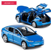 Tesla 1 32 cánh mòng biển sáu cánh xe hợp kim mô hình mô phỏng xe mô hình kim loại âm thanh và ánh sáng kéo trở lại đồ chơi xe - Chế độ tĩnh