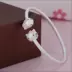 925 sterling bạc hello kitty Hello Kitty baby baby baby vòng tay nam và nữ vòng tay trẻ em bạc trang sức vòng tay hermes Vòng đeo tay Cuff