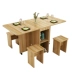 Bàn gấp hộ gia đình đơn giản bàn nhỏ căn hộ nhỏ có thể thu vào di động đa chức năng hình chữ nhật đơn giản kết hợp bàn ghế - Bàn bàn học gấp Bàn