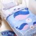 trẻ mầm non ba mảnh giường comforter đặt Liu Jiantao bông bé ngủ trưa bìa là một con cá voi nhỏ - Bộ đồ giường trẻ em Bộ đồ giường trẻ em