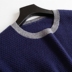 2017 mùa thu và mùa đông người đàn ông mới của vòng cổ áo len 100% tinh khiết cashmere trong độ tuổi của va chạm màu Lingge áo len mỏng Áo len Cashmere