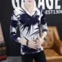 Áo thun nam tay dài cổ chữ V 2017 mùa thu nam mới phiên bản Hàn Quốc của xu hướng tự may quần áo nam xu hướng áo thun dài tay mùa thu áo thun nam đẹp