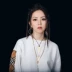 Trung Quốc mới rap GEM Đặng Ziqi với áo len màu trắng kẻ sọc phù hợp với nam giới và phụ nữ vài lỏng dài tay áo triều Áo len