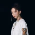 Trung Quốc mới rap GEM Đặng Ziqi với áo len màu trắng kẻ sọc phù hợp với nam giới và phụ nữ vài lỏng dài tay áo triều áo khoác dù nữ Áo len