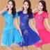 Yang Liping Square Dance Costume Mới Set Summer Dance Trang phục ngắn tay Net Net Gạc trang phục - Khiêu vũ / Thể dục nhịp điệu / Thể dục dụng cụ