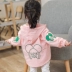 1 cô gái mỏng áo cô gái mùa xuân và mùa thu 2018 em bé mới 4 Hàn Quốc phiên bản của thủy triều 2 nước ngoài khí 3 áo khoác mỏng 5-6 tuổi Áo khoác