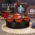 Bộ ấm trà du lịch bằng thép không gỉ du lịch xách tay màu tím cát nhỏ Bộ trà nhỏ hoàn chỉnh bộ gốm Kung Fu bộ trà cung cấp đặc biệt Trà sứ