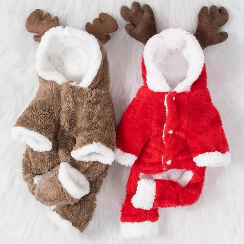 Чистая красная щенка собаки осень и зимняя глубокая одежда Тедди четыре квадрата превратились в одежду для домашних животных с собаками