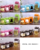 [家用调料盒厨房用品玻璃调味料瓶罐盐罐佐料罐糖罐油瓶壶组合套装]