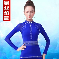 AA6D077 TOP LONG -SCEEDED Treasure Blue (Gold Velvet)