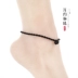 Nam và nữ vòng chân dây đỏ phiên bản Hàn Quốc của học sinh đơn giản Sen đen chân dây thời trang đen retro vòng chân vòng chân vòng chân nữ đẹp Vòng chân