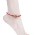 Chòm sao nam vòng chân nữ Hàn Quốc phiên bản của sinh viên đơn giản Sen sợi dây màu đỏ chuông chân dây thời trang đen retro vòng chân vòng chân Vòng chân