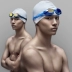 Quần bơi Li Ning quần bơi nam kính bơi mũ năm điểm góc phẳng nhanh khô chuyên nghiệp phù hợp với bộ đồ bơi nước nóng năm mảnh