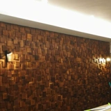 Новая китайская в стиле гостиной телевизор Фон Стена Мозаика Мозаика Черный орех Северный Европейский роскошный декоративный звуковой изолятор диффузор настенная доска