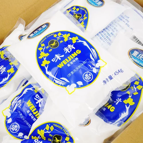 Весь мешок с Chongqing Tianfu MSG 454GX22 Bag Tianyan Powder MSG содержит соляные моносодий -глютен -содержащие производители.