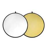Круглый рефлектор, складной портативный заполняющий свет, 110см, 2 в 1, золото и серебро
