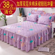 Cộng với bông bedspread bông giường váy trượt Simmons bảo vệ nắp 1,5m giường trải giường 1.8m2 ba Set - Váy Petti