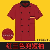 Красный, дышащий, три цвета, короткий рукав