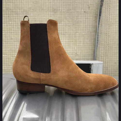 Gold, 4Cm HeelEurope and America summer CHELSEA BOOT Chelsea boots male Sharp point genuine leather Britain Deer skin Gao Bang Martin boots male tide