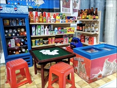 bjd场景道具娃屋 娃娃屋微缩货架冰箱柜面包柜餐盘仿真食玩diy场景迷你模型配件