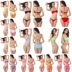 BIKINI bikini với ngực pad ngực nhiều màu mã châu Âu áo tắm nhà máy áo tắm tại chỗ - Bikinis đồ bơi đi biển Bikinis