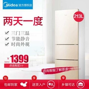 Midea Midea BCD-213TM (E) Ký túc xá Cho thuê nhà 3 cửa Tủ lạnh nhỏ im lặng tiết kiệm năng lượng - Tủ lạnh