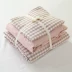 Rửa bông quilt cover sheets pillowcase giường, bông giường đơn giản kẻ sọc cotton đôi duy nhất màu rắn phong cách Nhật Bản